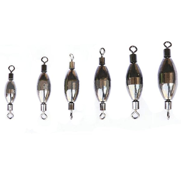 Freshwater Sea Fishing Lead Weights Sinkers with Snap Swivels