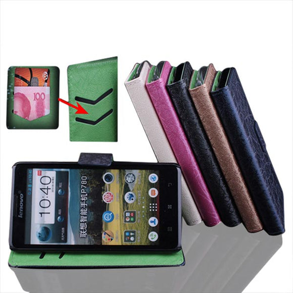 Hit Color Up-down PU Leather Protective Case For Lenovo P780