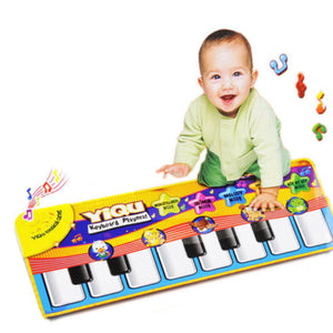 Children Touch Play Keyboard Musical Music Singing Crawl Gym Carpet Mat Pads Cushion Rugs Learn Toys Gift