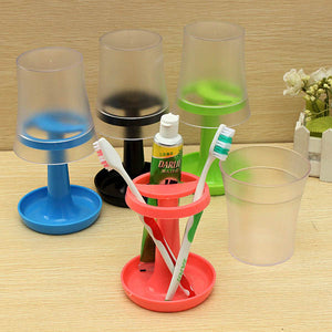 Creative Table Lamp Shape Toothbrush Holder Wash Gargle Suit