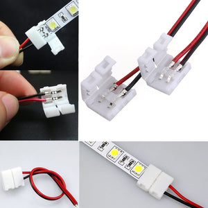 2-Pins Power Connector Adaptor For 3528/5050 Led Strip Wire With PCB