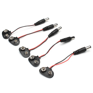 5pcs DC 9V Battery Button Power Cable Tieline For Arduino