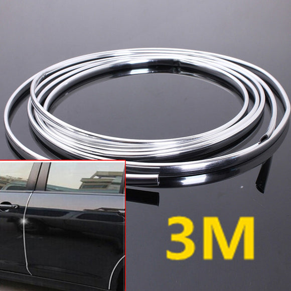 Chrome Moulding Trim Strip Car Door Edge Scratch Protector Cover