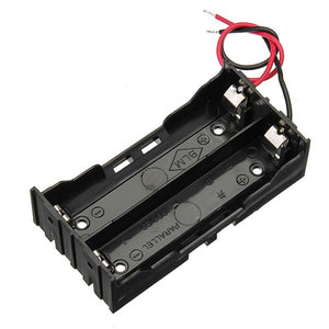 DIY DC 7.4V 2 Slot Double Series 18650 Battery Holder Battery Box With 2 Leads ROHS Certification