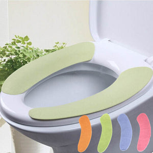 1 Pair Soft Bathroom Toilet Seat Cover Washable Closestool Mat