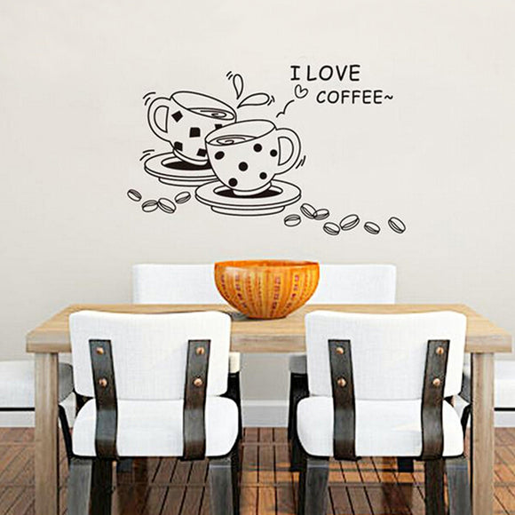 Coffee Restaurant Wall Sticker 3D Home Decration Art Wallpaper