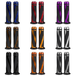 CNC Aluminum 7/8 Motorcycle Handlebar Rubber Hand Grips