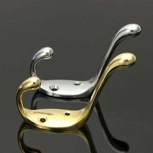 Retro Clothes Double Hooks Hat Robe Holder Wall Hanger Zinc Alloy