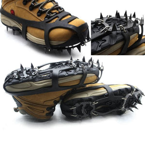 18 Teeth Anti Slip Ice Snow Shoe Spikes Mountaineering Hiking Crampons