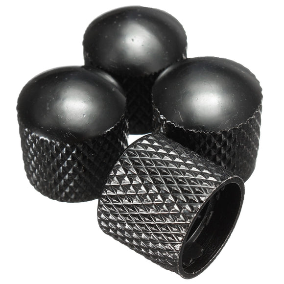 4pcs Metal Dome Volume Tone Control Knob for Electric Push-on Guitar Bass