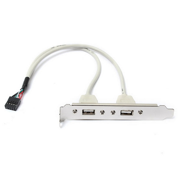 2 Port USB 2.0 Rear Panel Expansion Bracket to Motherboard USB Header