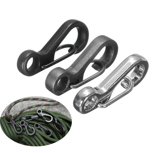 EDC Tool Zinc Alloy Spring Hook Snap Clip Carabiner Buckle Keychain