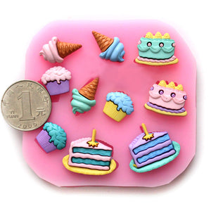 DIY Ice Cream Silicone Fondant Cake Mold Soap Chocolate Mold