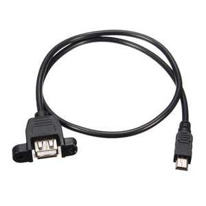 50CM 5Pin Mini USB Male To USB 2.0 Female Cable Extension Cable