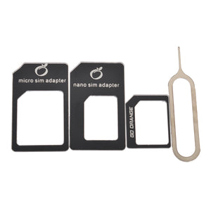 Micro+Standard+Nano Sim Card Adapters+Eject Pin Key For Smartphone