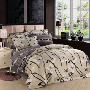 3 Or 4pcs Cotton Taffeta Legends Flower Reactive Printed Bedding Sets