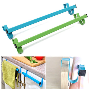 34cm Space Saving Door Drawer Towel Hanger Bathroom Clothes Holder