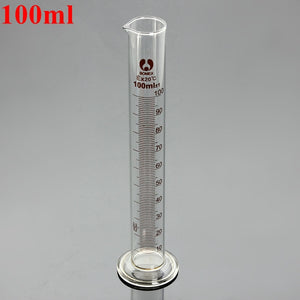 100ml Glass Graduated Measuring Cylinder Tube Round Base And Spout