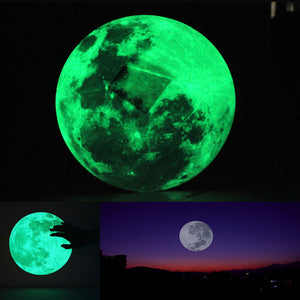 30cm Large Moon Wall Sticker Removable Glow In The Dark Sticker