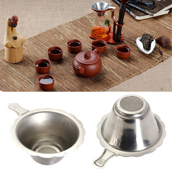 Stainless Steel Double-layer Tea Strainer Filter Fine Mesh Tea Spoon Filter