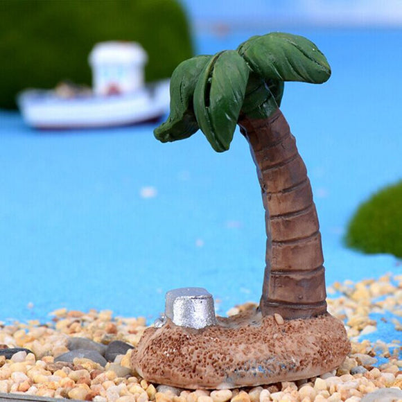 Mini Resin Coconut Tree Micro Landscape Garden DIY Decoration