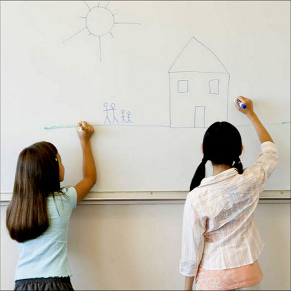 Removable Vinyl Wall Sticker Chalkboard White Decals + Black Pen