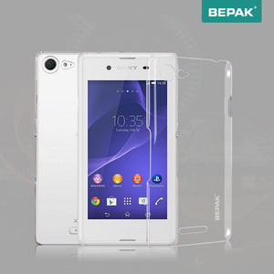 Bepak Brand Clear Crystal Transparent PC Naked Case Cover For Sony E3