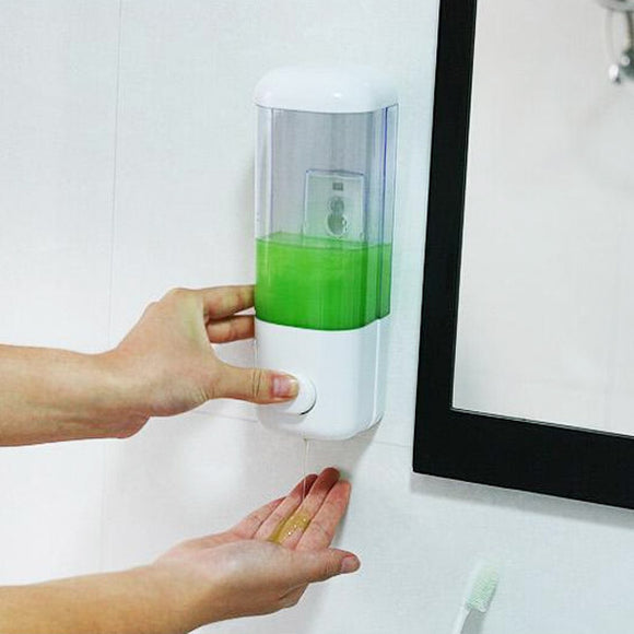 500ml Hand Pressure Wall-mounted Shampoo Soap Dispenser With Suction Cup