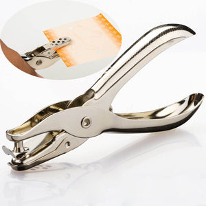 Metal Single Hole Puncher Silver Hand Paper Punch