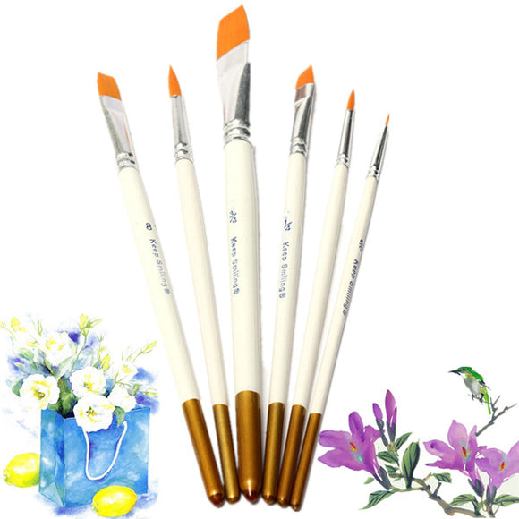 6 PCS Professional Drawing Set Acrylic Oil Watercolors Artist Paint Brushes