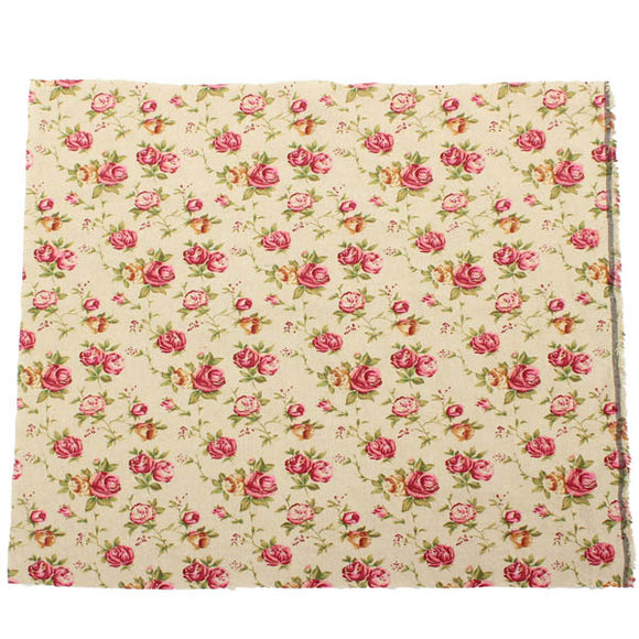 Cotton Rose Printed Fabric Handicraft DIY Sewing Cloth