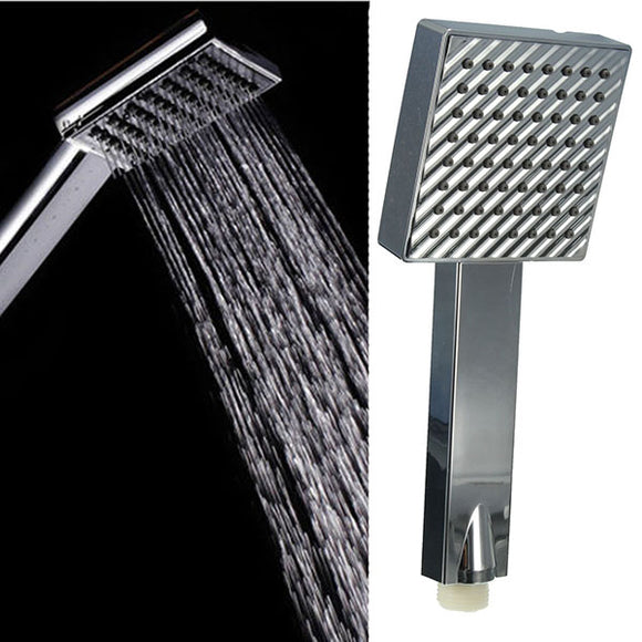 Chrome Polished Silver Square Handheld Shower Head Water Saving