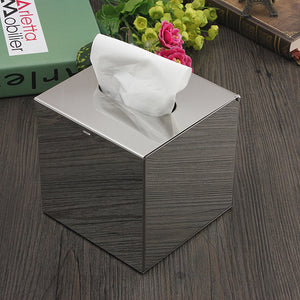 Cube Stainless Steel Toilet Paper Box Tissue Container Case Paper Holder