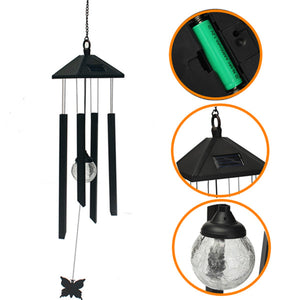 Solar Colour Changing LED Light Lamp Wind Chimes Outdoor Garden Decor