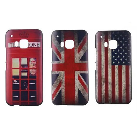 Retro Drawing Pattern PC Back Protective Case Cover For HTC One M9