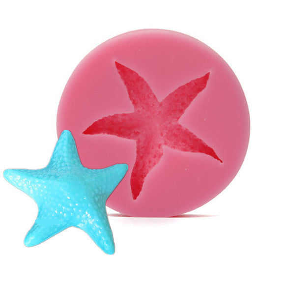 Cute Silicone Starfish Fondant Mold Mould 3D Cake Mold