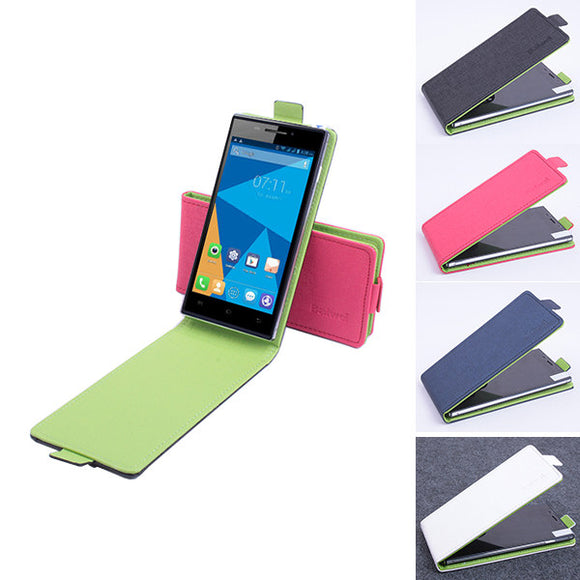 Hit Color Flip PU Leather Protective Case For Doogee Turbo Mini F1