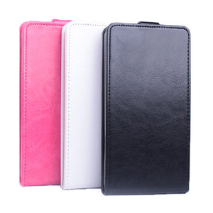 Flip Up And Down PU Leather Case White Black Red Color For FLY IQ4416