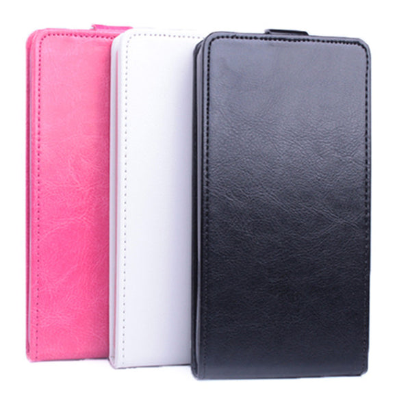 Flip Up And Down PU Leather Case White Black Red Color For Explay A500