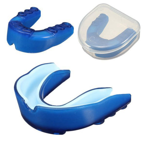 Blue Gum Shield Teeth Protector Mouthguard Piece For Basketball Boxing Taekwondo