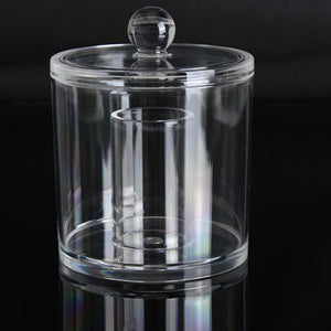 Acrylic Clear Cotton Swabs OrganizerMakeup Cosmetic Storage Holder Case Powder Box