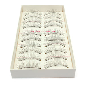 10 Pairs Black Handmade False Eyelashes Cluster Natural Long Eyelashes