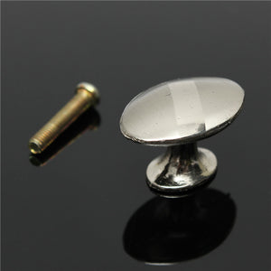 30mm Stainless Steel Zinc Satin Knob Cabinet Door Drawer Cupboard Pull Handle With Screw