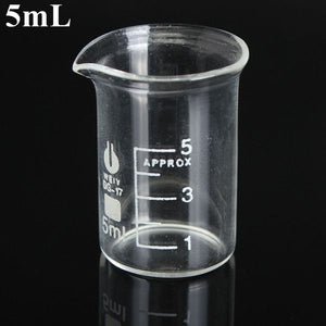 5mL Graduated Borosilicate Glass Beaker Volumetric Glassware For Laboratory