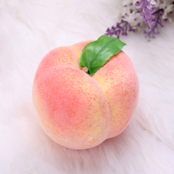 5pcs Artificial Fake Peach Mould Fruit Vegetables Teaching Mould Home Decoration props