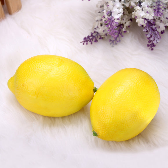 5pcs Artificial Imitation Lemon Fake Learning Fruits Home Decorating Props