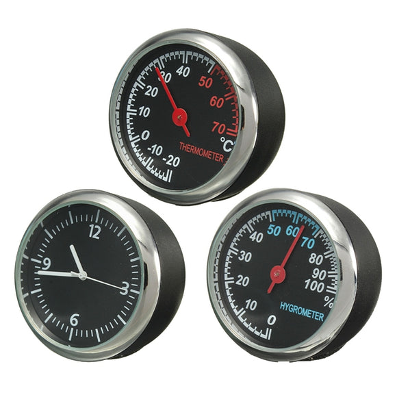 Mechanics Thermometer Hygrometer Clock Time Steel Core Pointer For Auto Motor