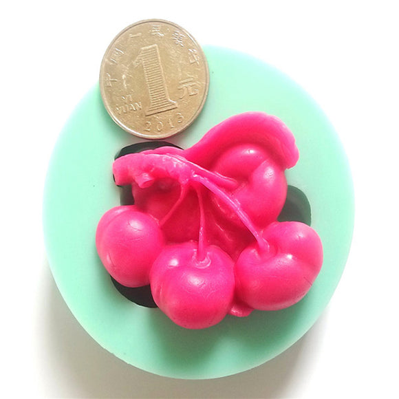 Cherry Shape Chocolate Silicone Mold Fondant Cake Decoration Mould