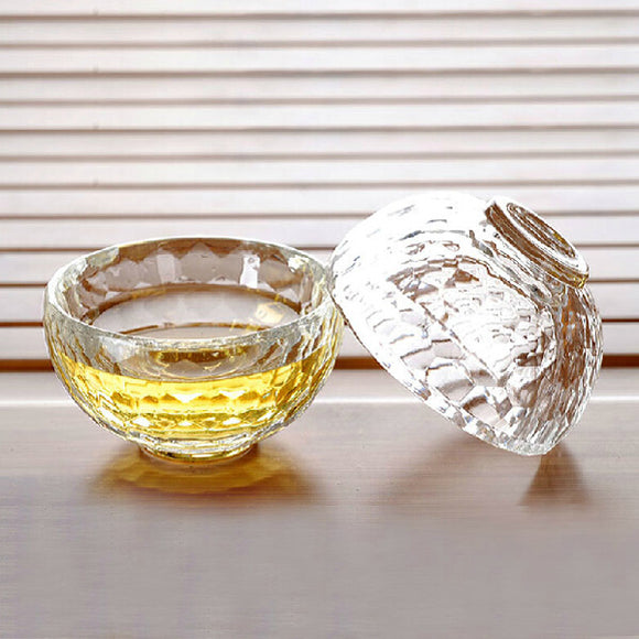 Small Thickening Heat Resistant Glass Cup Crystal Glass Tea Cup Decorative Bar Accessories