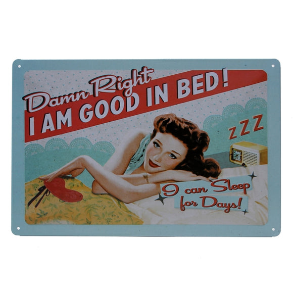 Damn Right Tin Sign Vintage Metal Plaque Poster Bar Pub Home Wall Decor